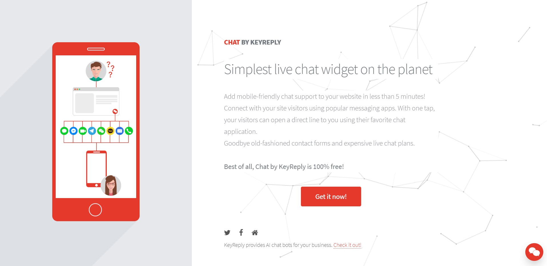 KeyReply | 在 WordPress 中加入FB Messenger、Line 即時通訊