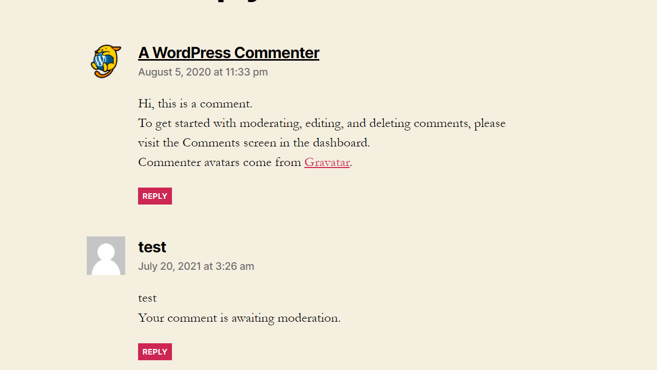 WordPress 如何刪除留言中的頭像