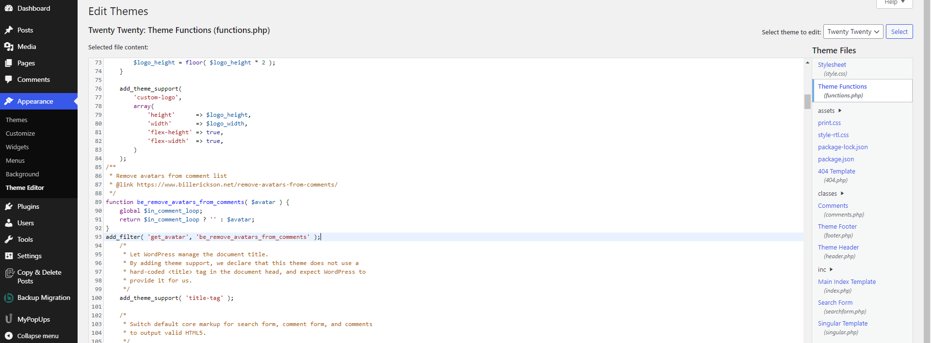 WordPress 如何刪除留言中的頭像